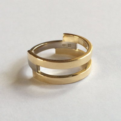 Geel-witgouden-ring